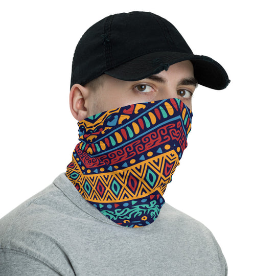 Ethnic Print Neck Gaiter Face Mask