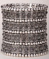 Multilayer Stretch Cuff Bracelet - Lisa Brown's Treasure & Gifts