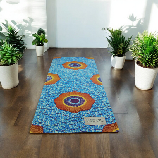 Blue Wax Cloth 4mm Natural Rubber Yoga Mat