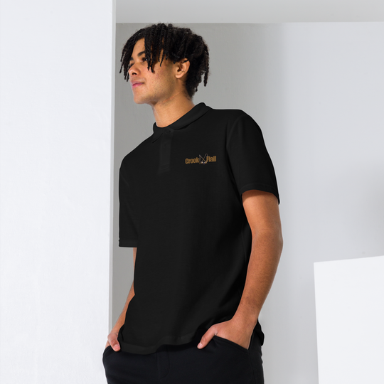 Crook & Flail Unisex Embroidered Pique Polo Shirt