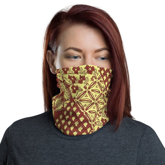 African Fabric Print Neck Gaiter Face Mask