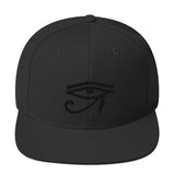Inner Alkebulan™ Black Embroidered Eye of Horus Snapback Cap