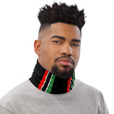 Black with Vertial RBG Stripe Neck Gaiter