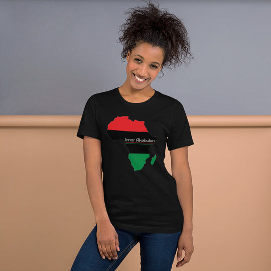 Inner Alkebulan™ RGB Africa Short-Sleeve Unisex Cotton T-Shirt