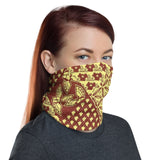 African Fabric Print Neck Gaiter Face Mask