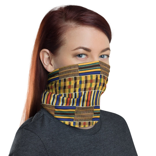 Kente Cloth Neck Gaiter Face Mask