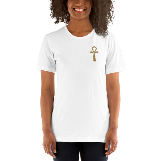 Inner Alkebulan™ Short-Sleeve Unisex Ankh Spun Cotton T-Shirt