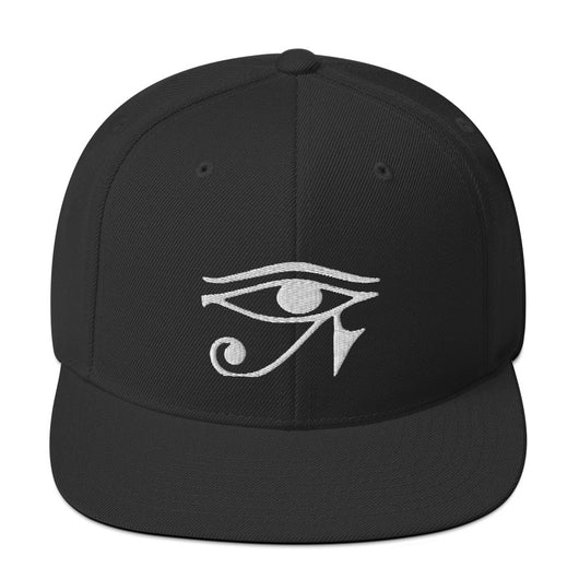 Inner Alkebulan™ Eye of Horus White Embroidered Snapback Cap