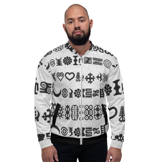 Inner Alkebulan™ Adinkra Print Unisex Bomber Jacket