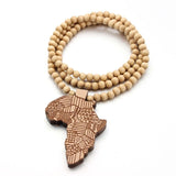 Copy of Wooden African Map Necklace (Unisex)