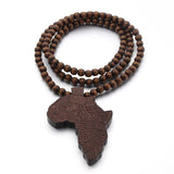 Copy of Wooden African Map Necklace (Unisex)