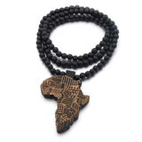 Copy of Wooden African Map Necklace (Unisex)