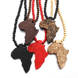 Copy of Wooden African Map Necklace (Unisex)